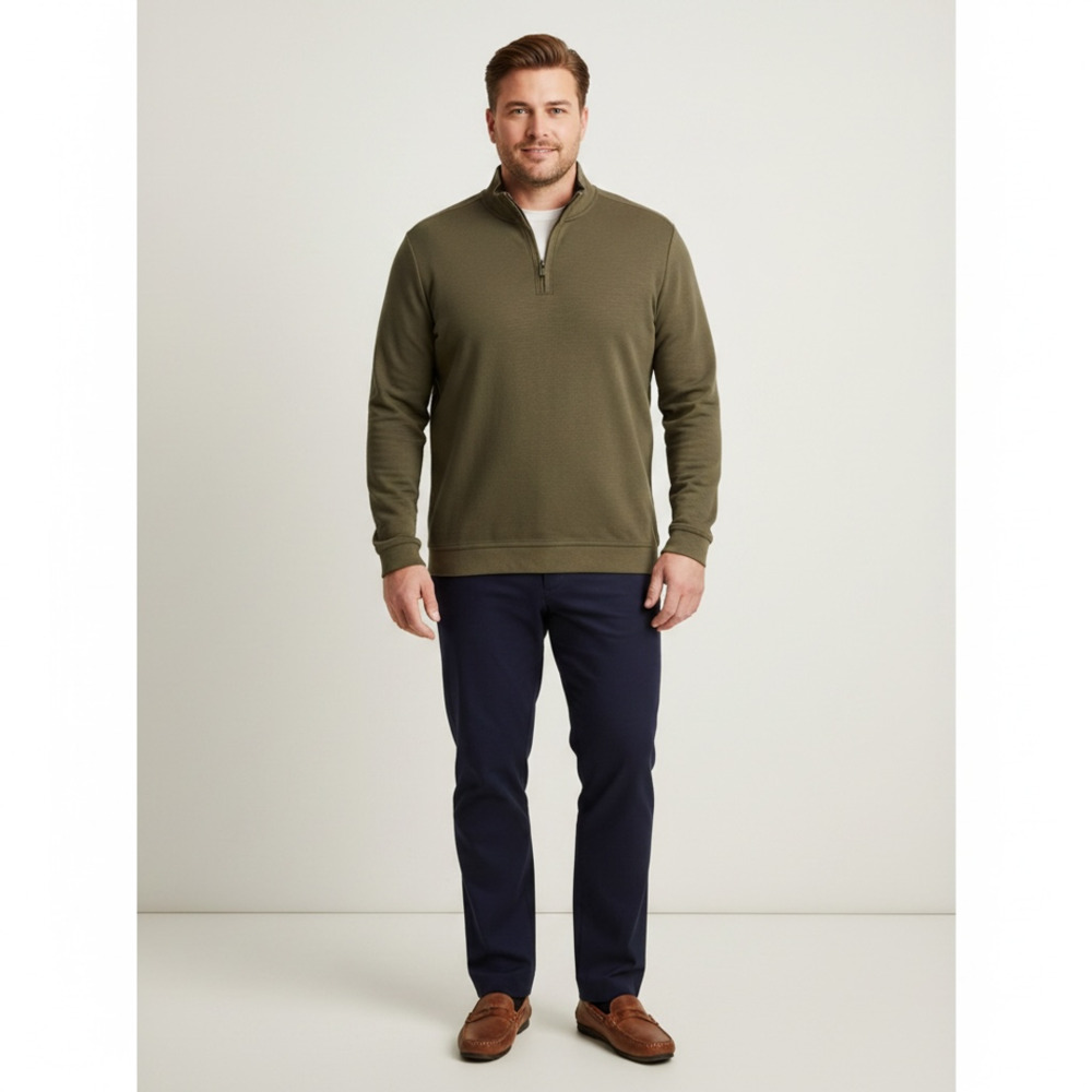 Ted Baker London Olive Green Quarter Zip Pullover Sweater Size 6 (2XL)